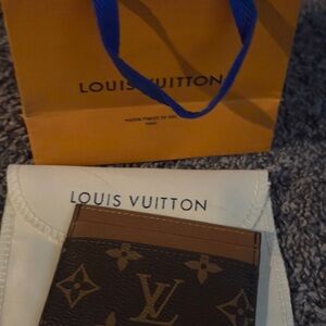 Louis Vuitton Brown and Tan Card Holder